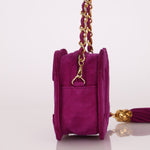 Chanel 2002 Magenta Suede Tassel Camera Bag 24K GP - FashioNica