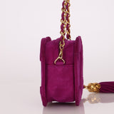 Chanel 2002 Magenta Suede Tassel Camera Bag 24K GP - FashioNica
