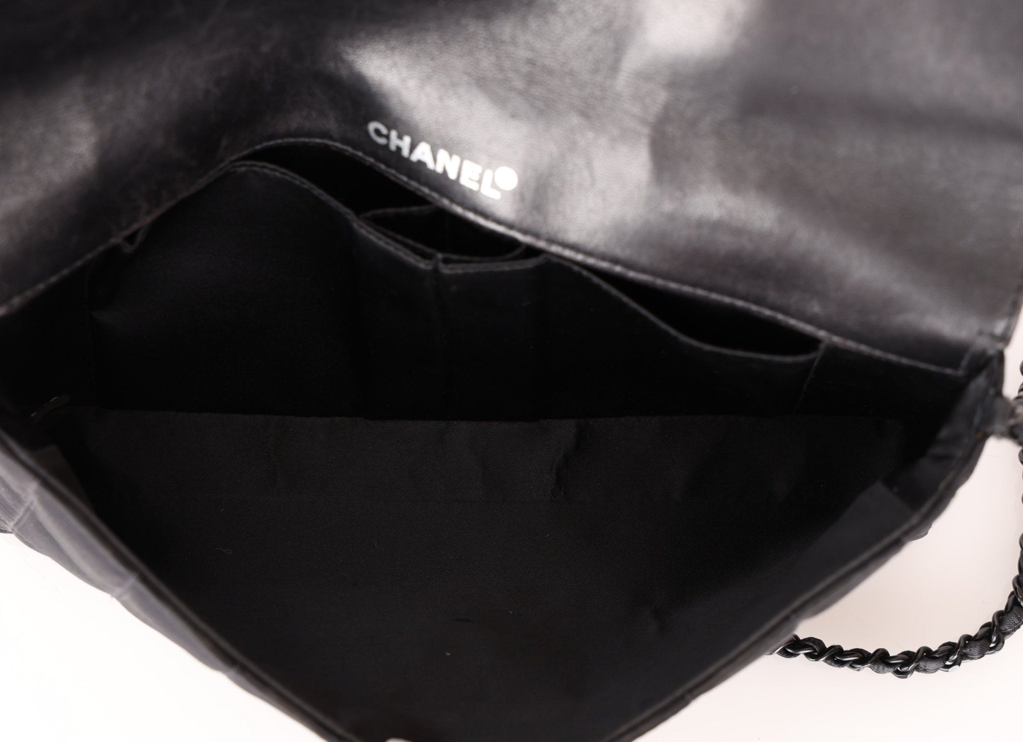 Chanel 2002 Nylon So Black Chocolate Bar East West Flap Bag - FashioNica