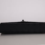 Chanel 2002 Nylon So Black Chocolate Bar East West Flap Bag - FashioNica