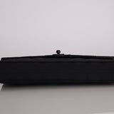 Chanel 2002 Nylon So Black Chocolate Bar East West Flap Bag - FashioNica