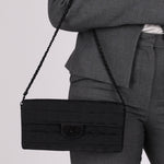 Chanel 2002 Nylon So Black Chocolate Bar East West Flap Bag - FashioNica