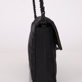 Chanel 2002 Nylon So Black Chocolate Bar East West Flap Bag - FashioNica