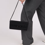 Chanel 2002 Nylon So Black Chocolate Bar East West Flap Bag - FashioNica