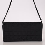 Chanel 2002 Nylon So Black Chocolate Bar East West Flap Bag - FashioNica