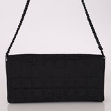 Chanel 2002 Nylon So Black Chocolate Bar East West Flap Bag - FashioNica