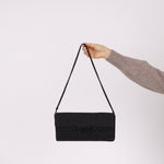 Chanel 2002 Nylon So Black Chocolate Bar East West Flap Bag - FashioNica