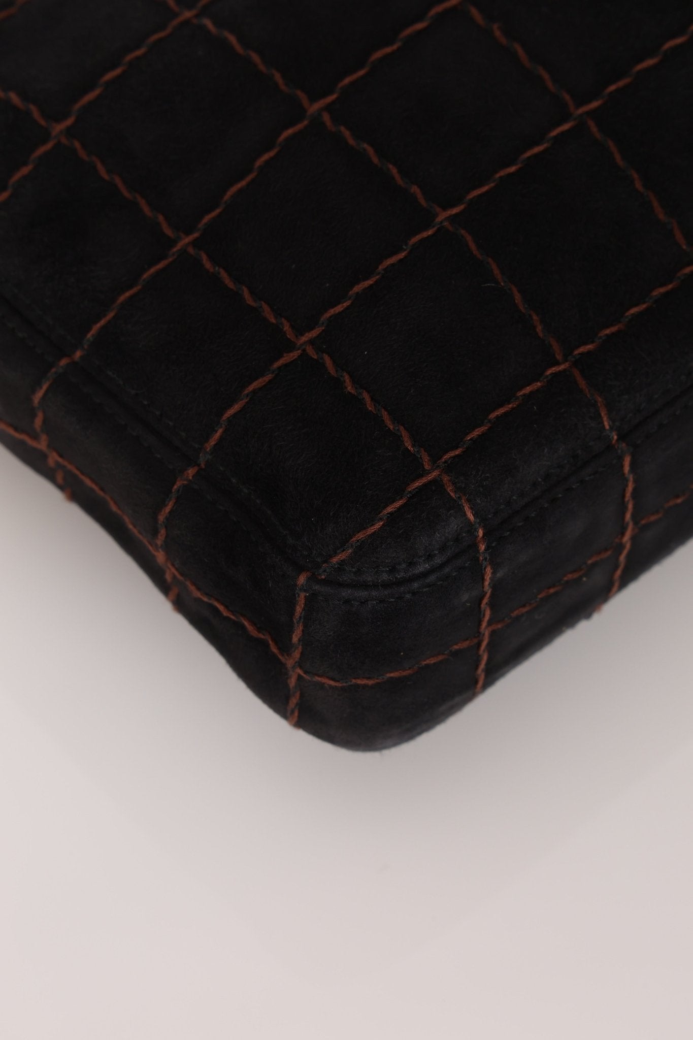 Chanel 2002 Suede Chocolate Bar Camera Bag 24K GP - FashioNica