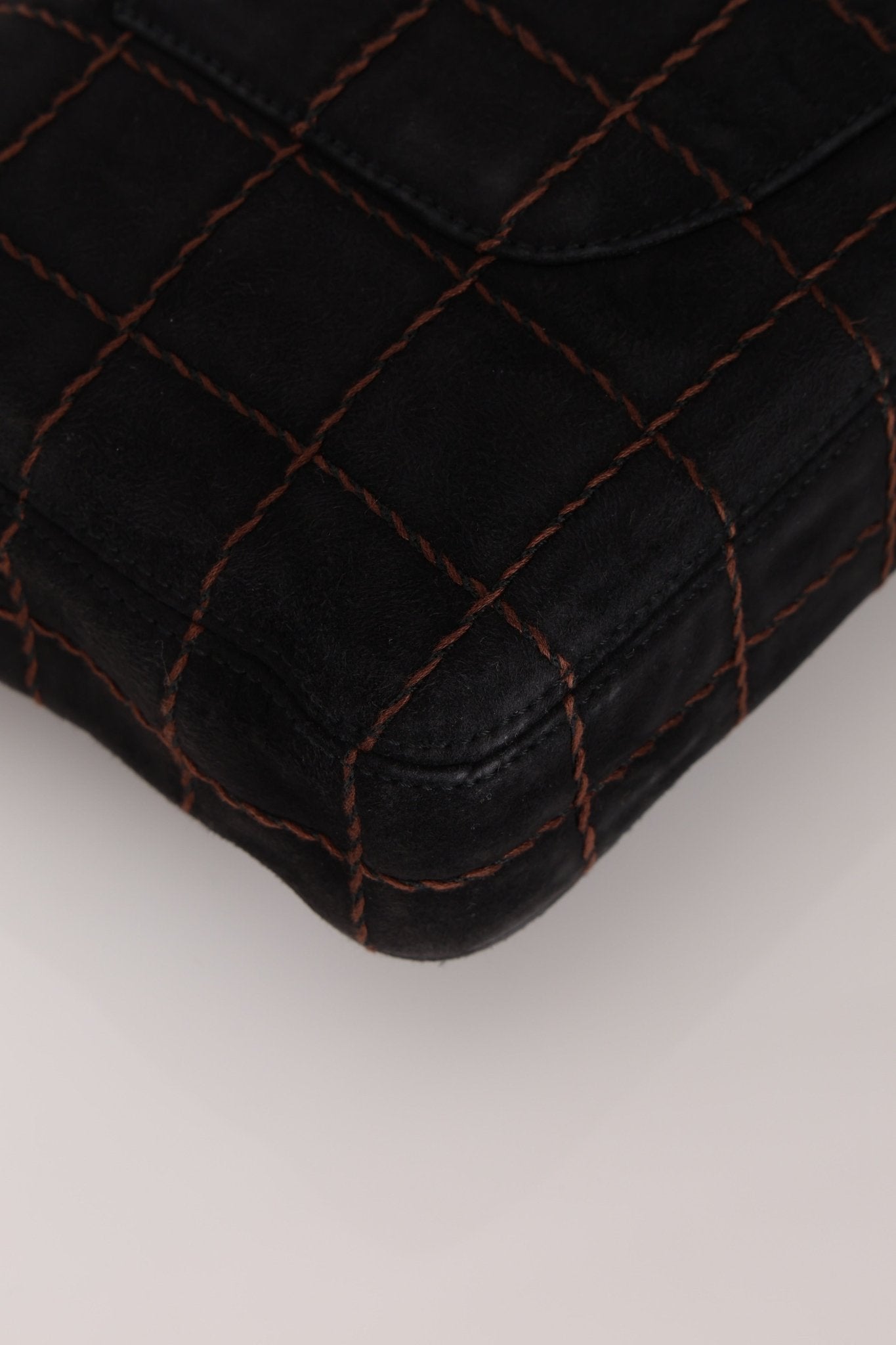 Chanel 2002 Suede Chocolate Bar Camera Bag 24K GP - FashioNica