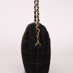 Chanel 2002 Suede Chocolate Bar Camera Bag 24K GP - FashioNica