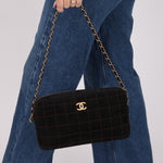 Chanel 2002 Suede Chocolate Bar Camera Bag 24K GP - FashioNica