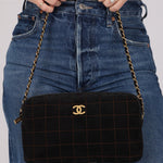 Chanel 2002 Suede Chocolate Bar Camera Bag 24K GP - FashioNica