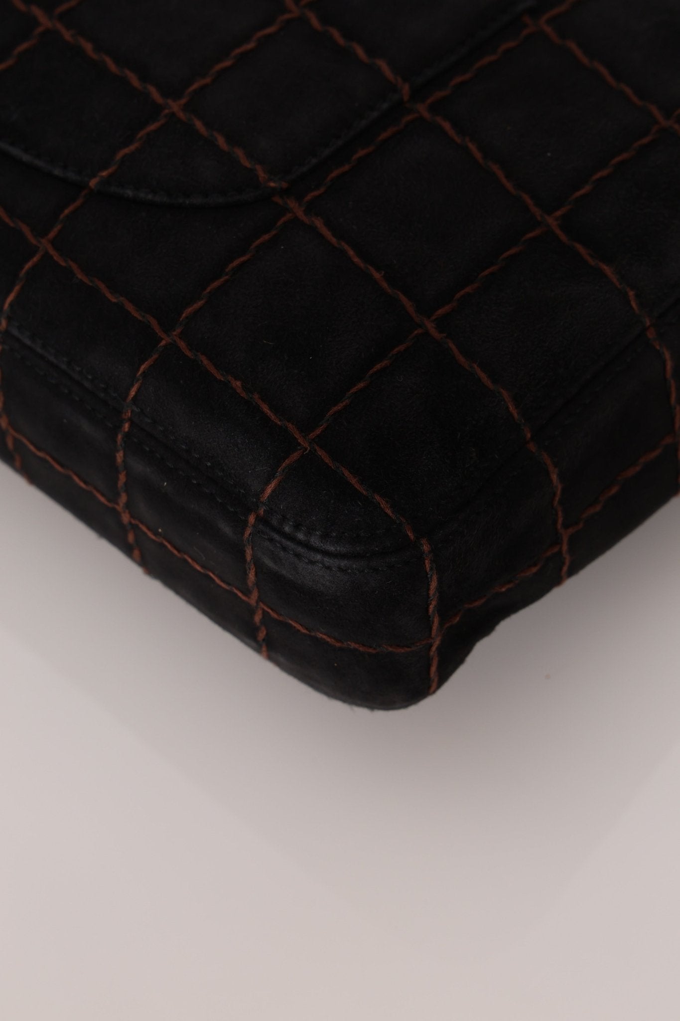 Chanel 2002 Suede Chocolate Bar Camera Bag 24K GP - FashioNica