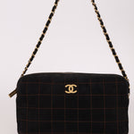 Chanel 2002 Suede Chocolate Bar Camera Bag 24K GP - FashioNica
