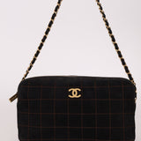 Chanel 2002 Suede Chocolate Bar Camera Bag 24K GP - FashioNica