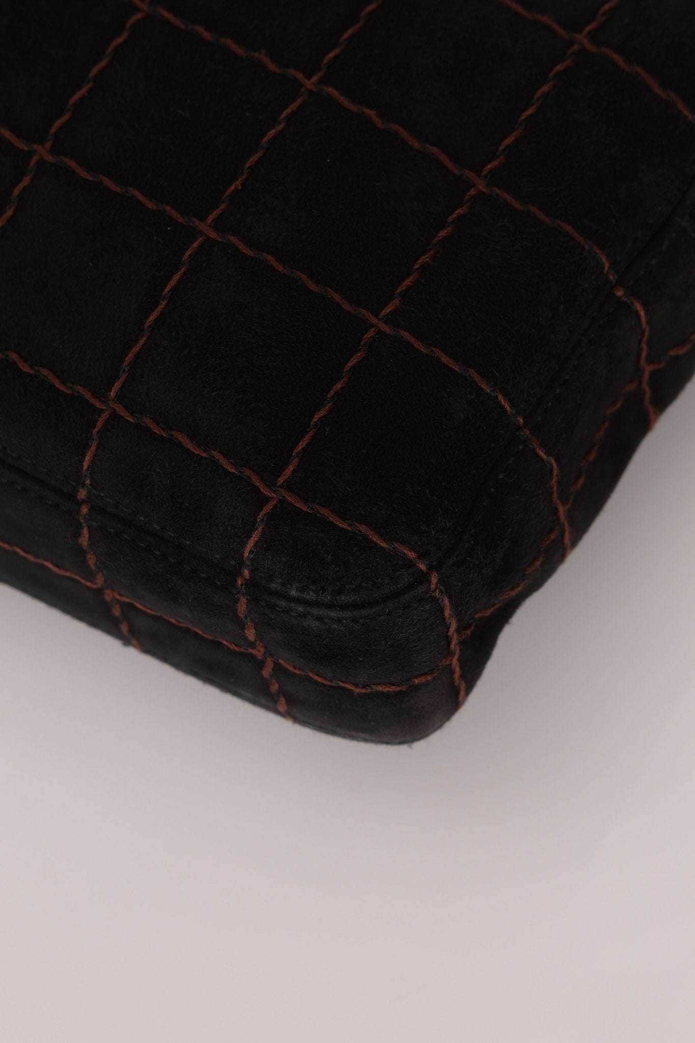 Chanel 2002 Suede Chocolate Bar Camera Bag 24K GP - FashioNica