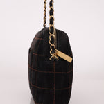 Chanel 2002 Suede Chocolate Bar Camera Bag 24K GP - FashioNica
