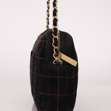 Chanel 2002 Suede Chocolate Bar Camera Bag 24K GP - FashioNica