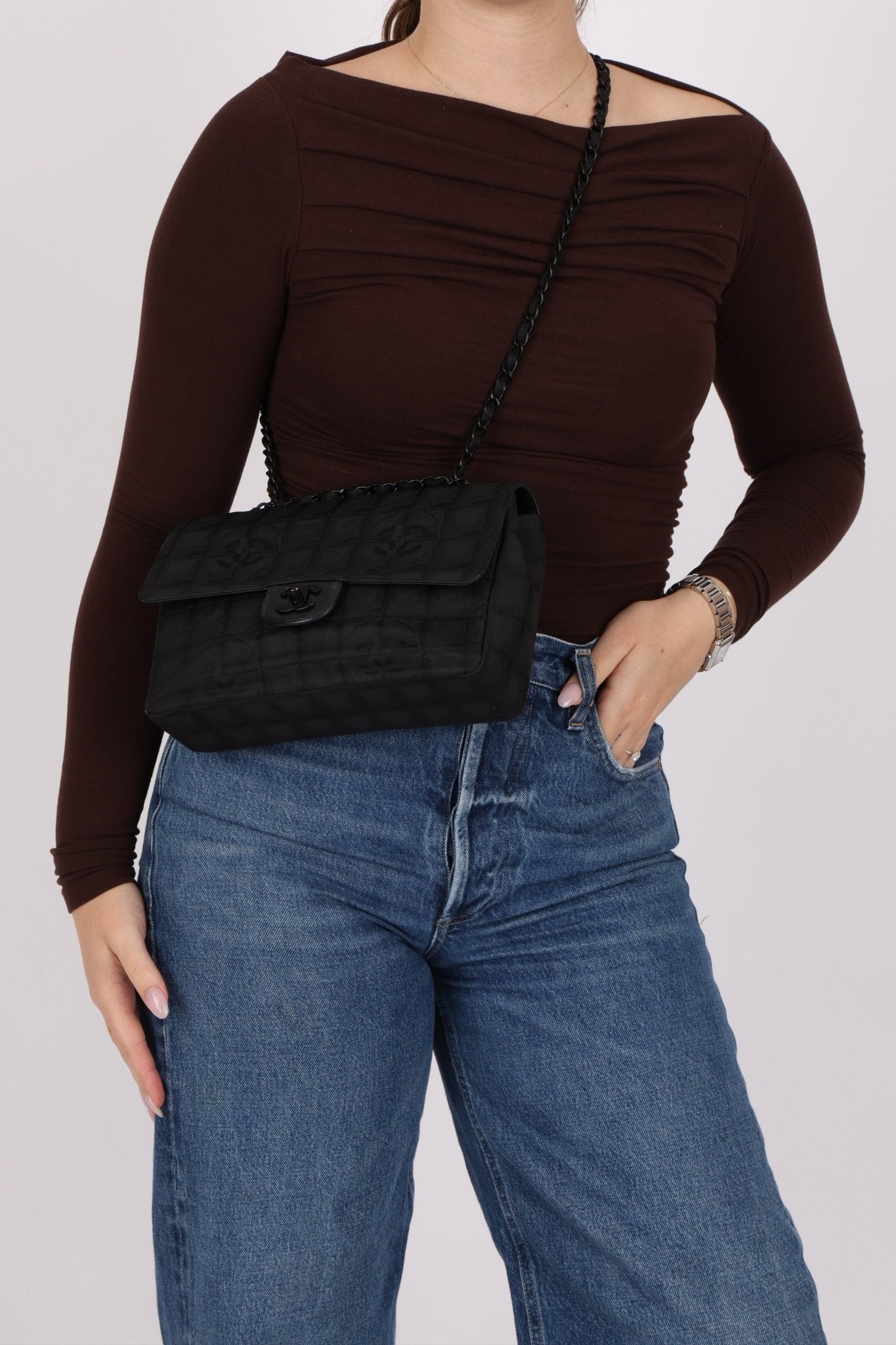 Chanel 2002 Travel Ligne Incognito Medium Flap Bag - FashioNica