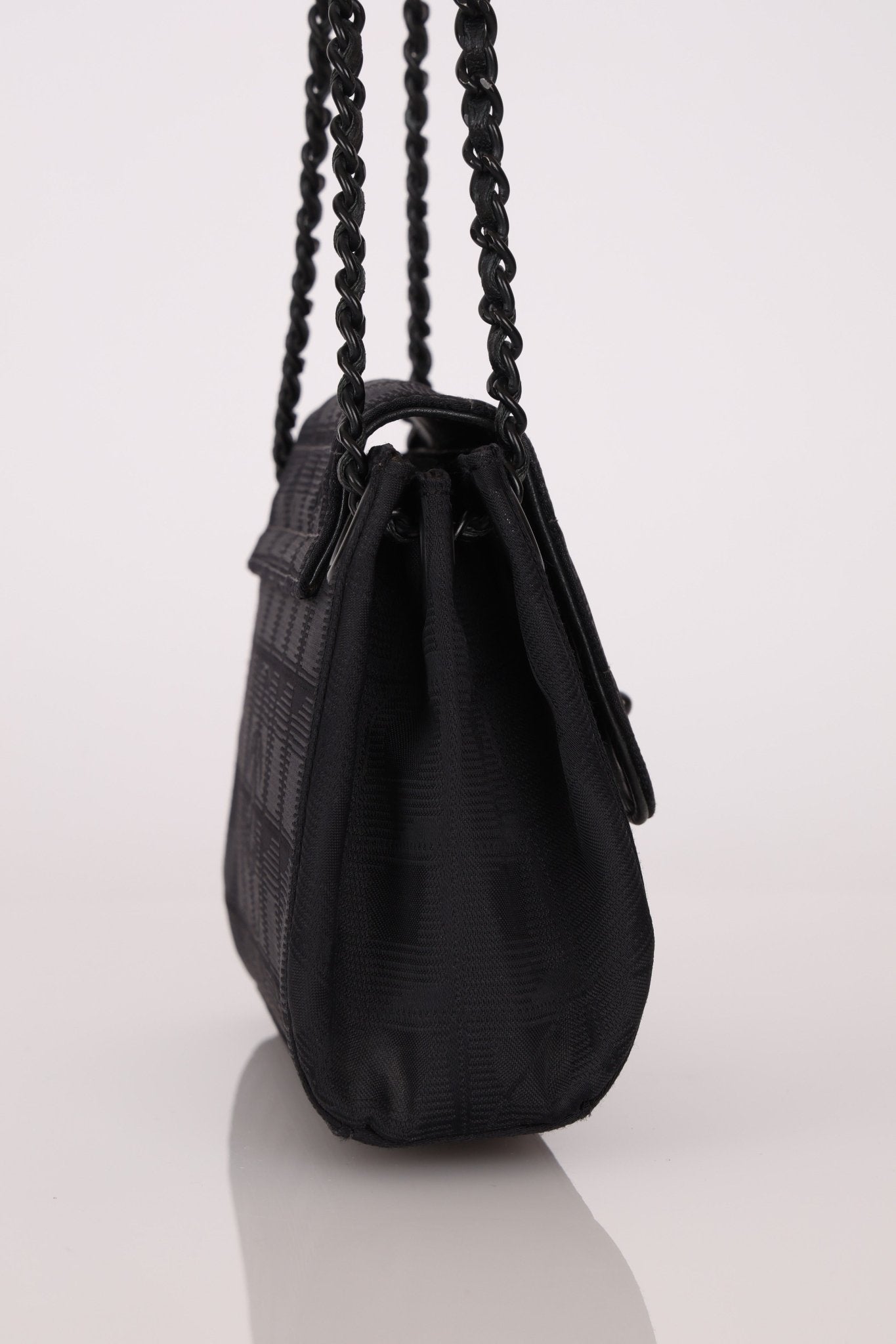 Chanel 2002 Travel Ligne So Black Tunlock Mini Flap - FashioNica