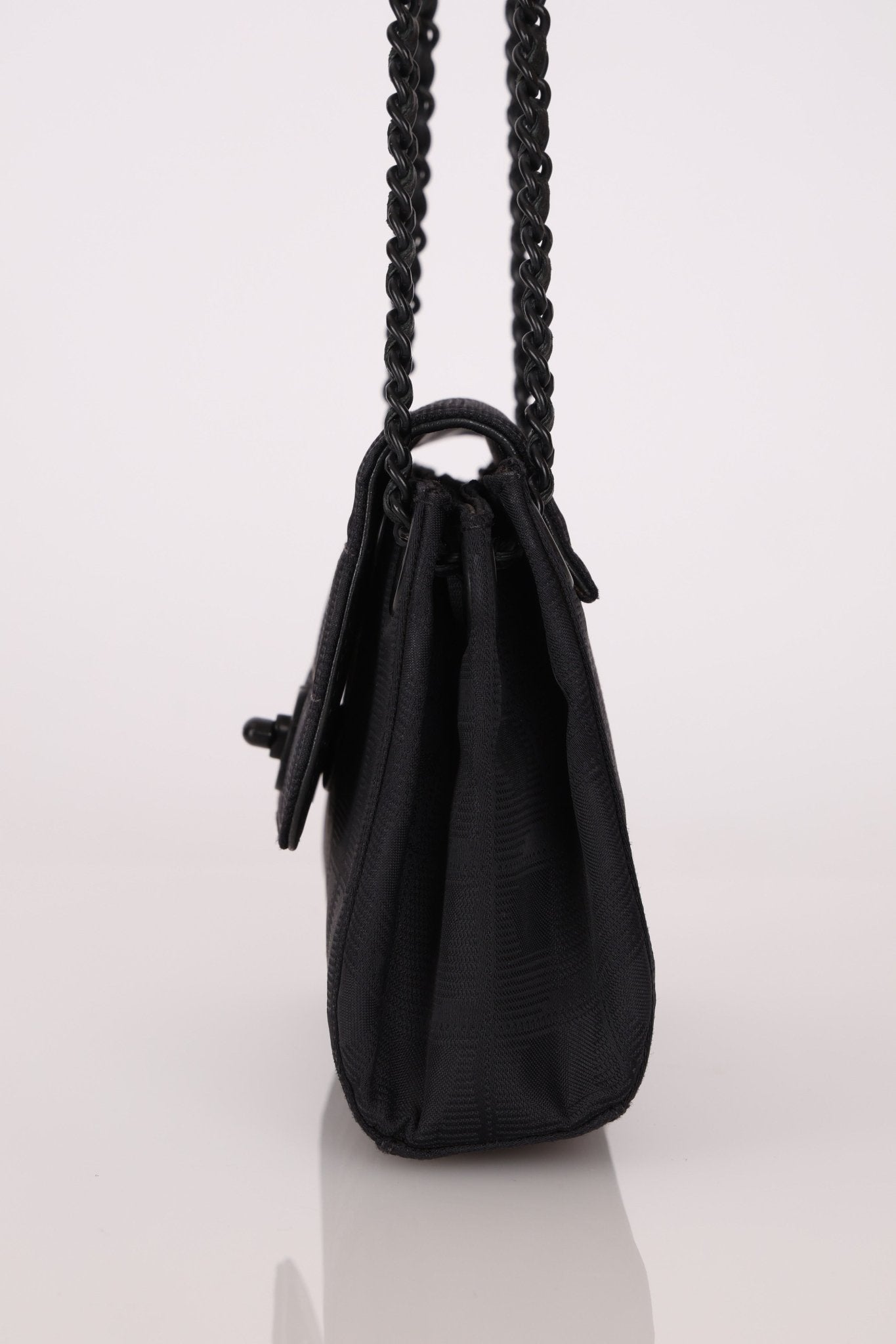 Chanel 2002 Travel Ligne So Black Tunlock Mini Flap - FashioNica