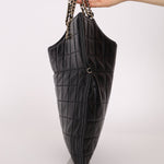 Chanel 2003 Lambskin Chocolate Bar Quilted Foldover Clutch 24k GP - FashioNica