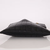 Chanel 2003 Lambskin Chocolate Bar Quilted Foldover Clutch 24k GP - FashioNica