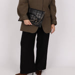 Chanel 2003 Lambskin Chocolate Bar Quilted Foldover Clutch 24k GP - FashioNica