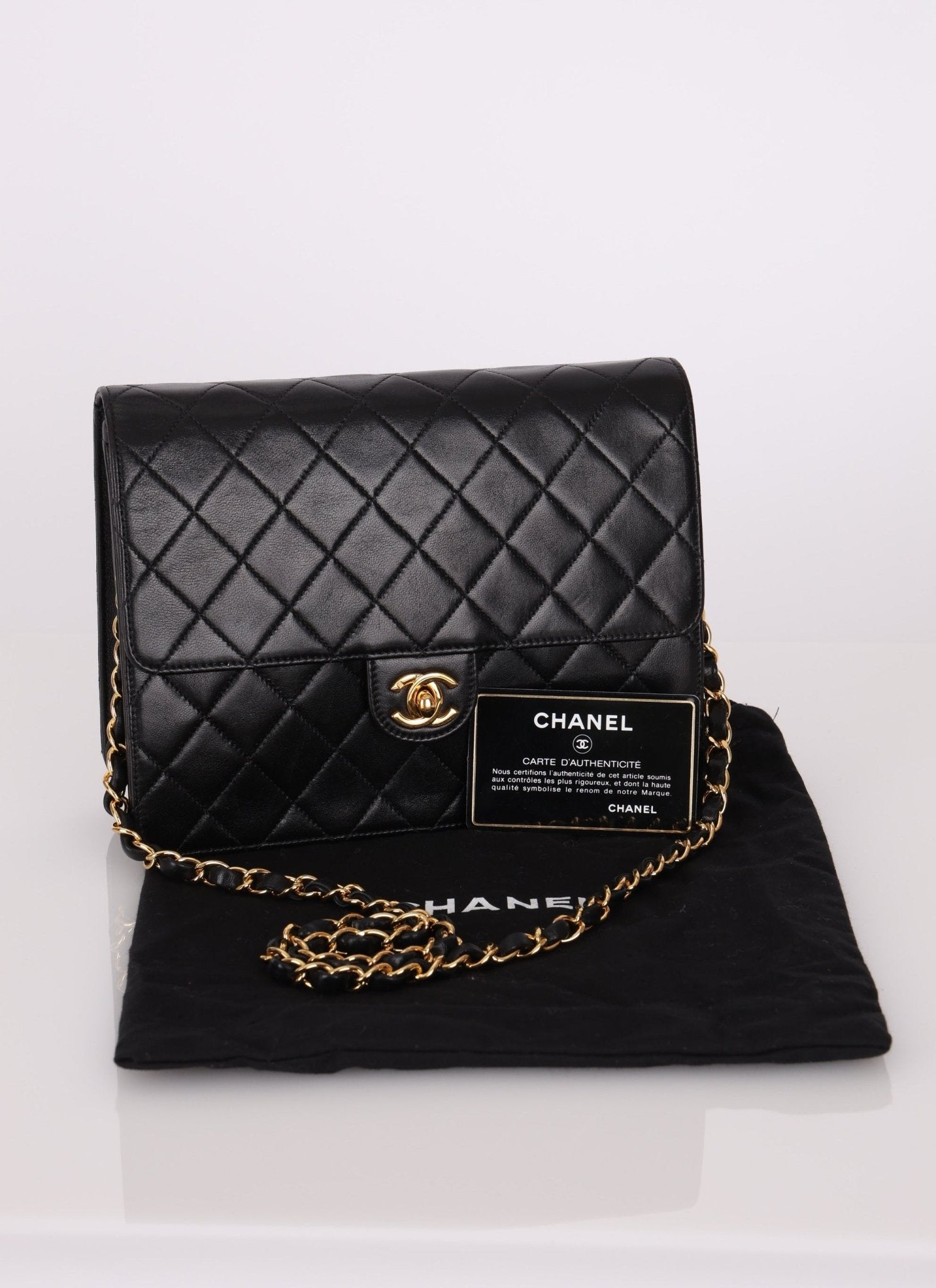 Chanel 2003 Lambskin Turnlock Square Single Half Flap - FashioNica