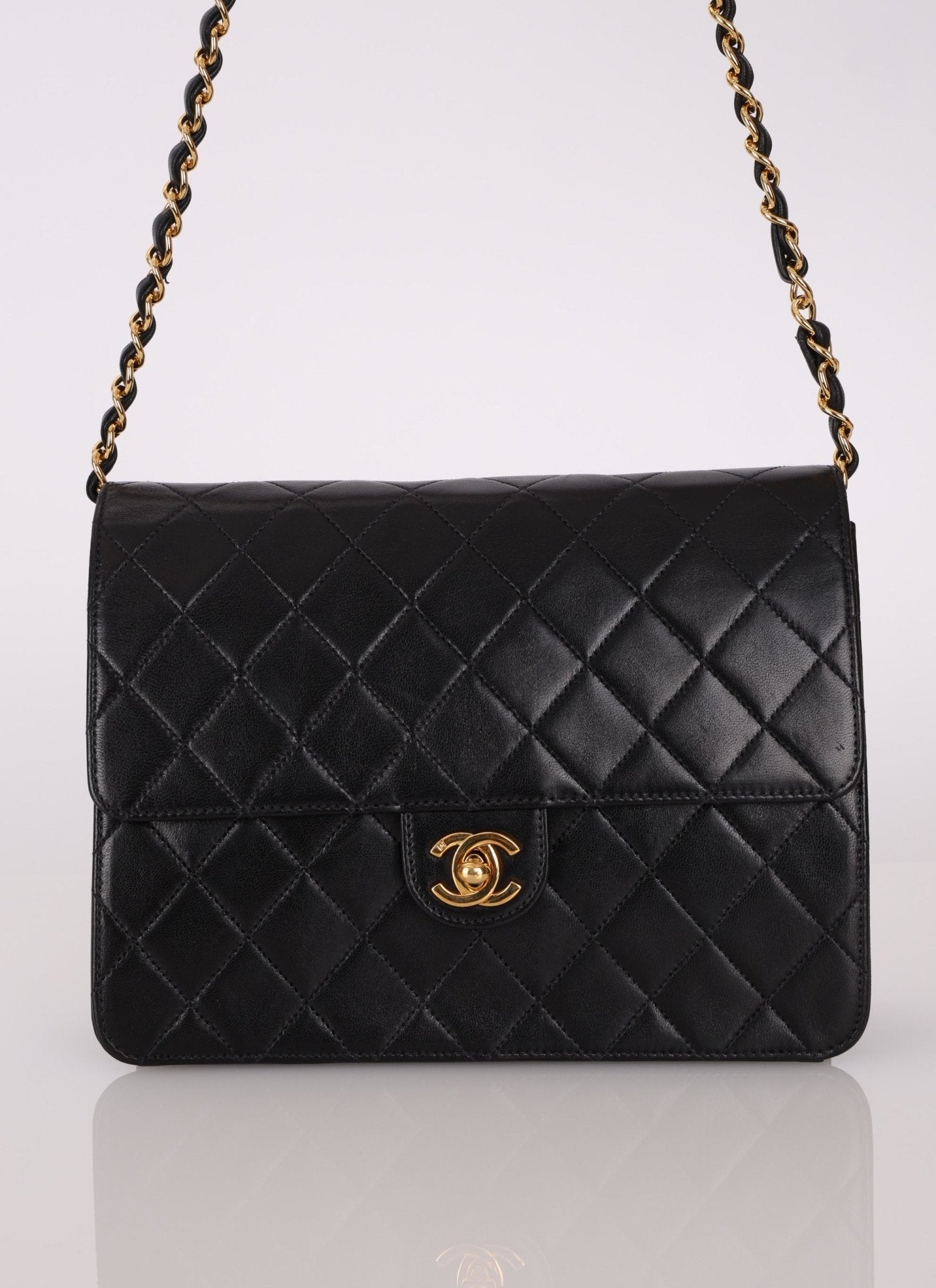 Chanel 2003 Lambskin Turnlock Square Single Half Flap - FashioNica