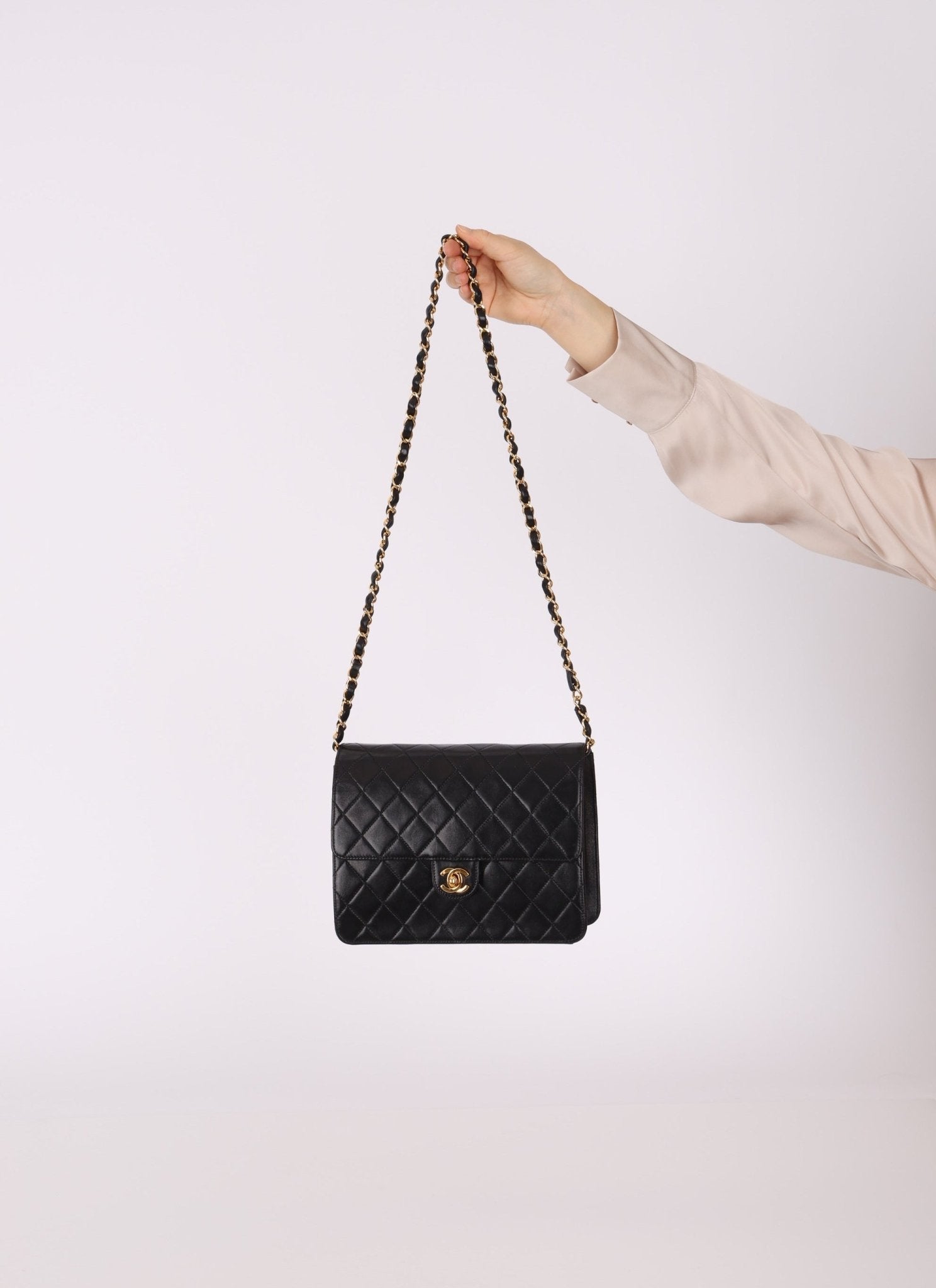 Chanel 2003 Lambskin Turnlock Square Single Half Flap - FashioNica