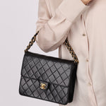 Chanel 2003 Lambskin Turnlock Square Single Half Flap - FashioNica