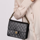 Chanel 2003 Lambskin Turnlock Square Single Half Flap - FashioNica