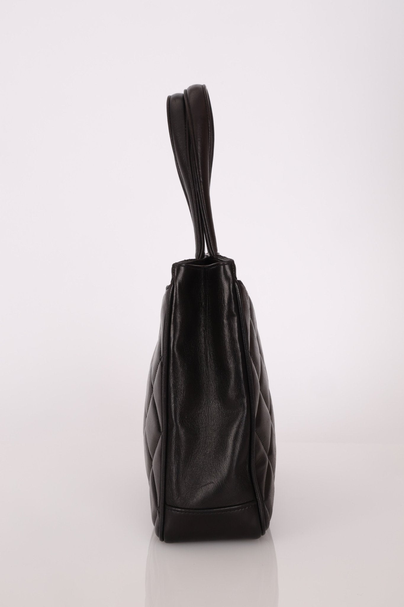 Chanel 2003 Lambskin XL Logo Tote 24K GP - FashioNica