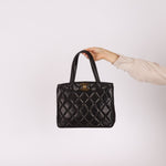 Chanel 2003 Lambskin XL Logo Tote 24K GP - FashioNica