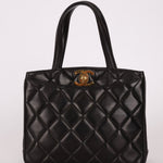 Chanel 2003 Lambskin XL Logo Tote 24K GP - FashioNica