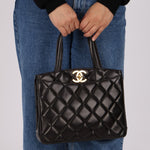 Chanel 2003 Lambskin XL Logo Tote 24K GP - FashioNica