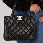 Chanel 2003 Lambskin XL Logo Tote 24K GP - FashioNica