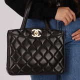 Chanel 2003 Lambskin XL Logo Tote 24K GP - FashioNica