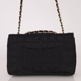 Chanel 2003 Nylon Chocolate Bar Medium Single Flap GHW - FashioNica