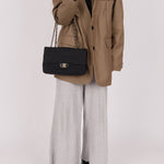 Chanel 2003 Nylon Chocolate Bar Medium Single Flap GHW - FashioNica