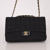 Chanel 2003 Nylon Chocolate Bar Medium Single Flap GHW - FashioNica