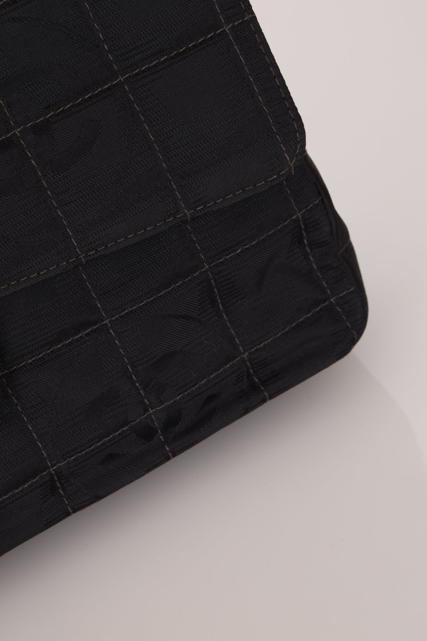 Chanel 2003 Nylon Chocolate Bar Medium Single Flap GHW - FashioNica