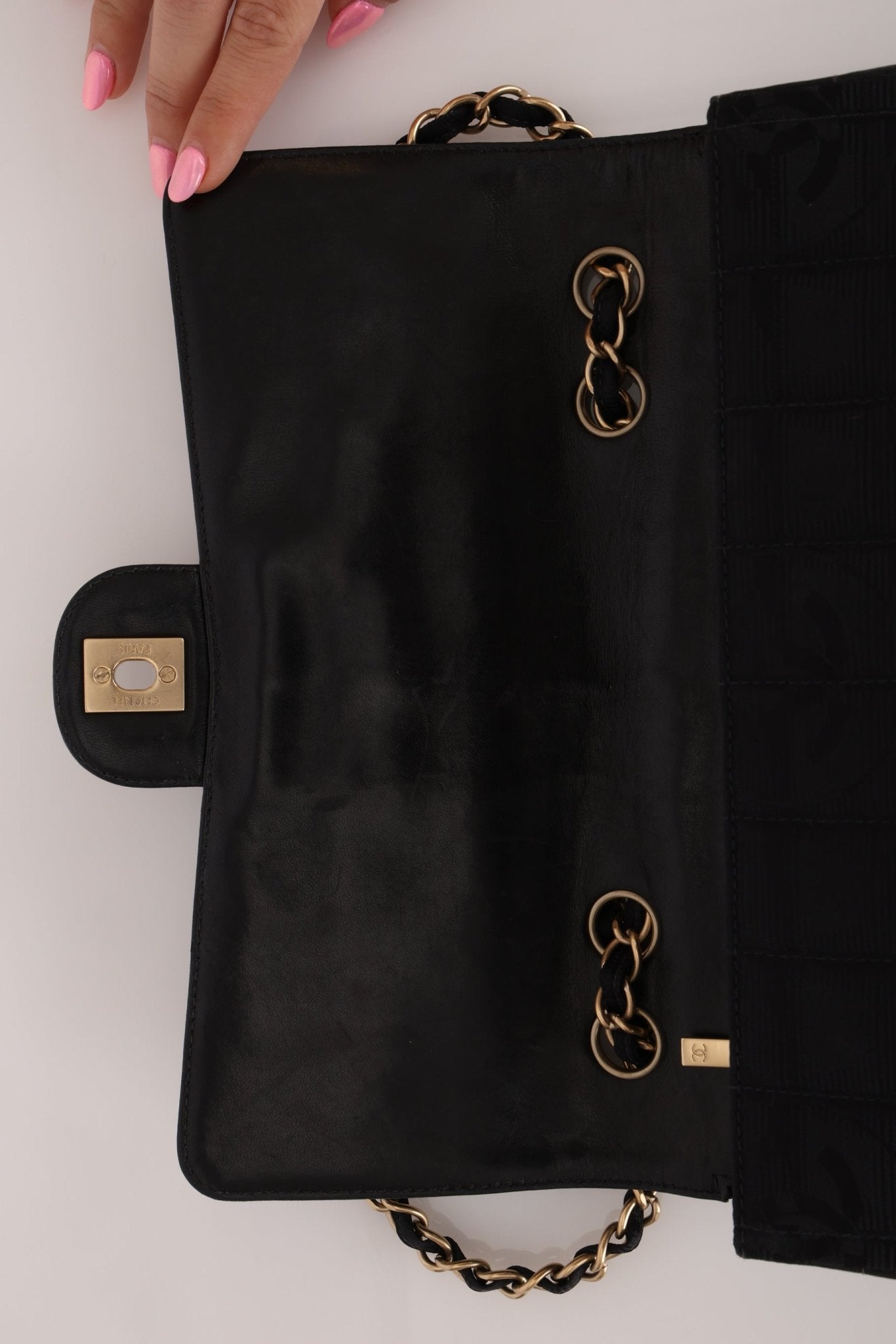 Chanel 2003 Nylon Chocolate Bar Medium Single Flap GHW - FashioNica