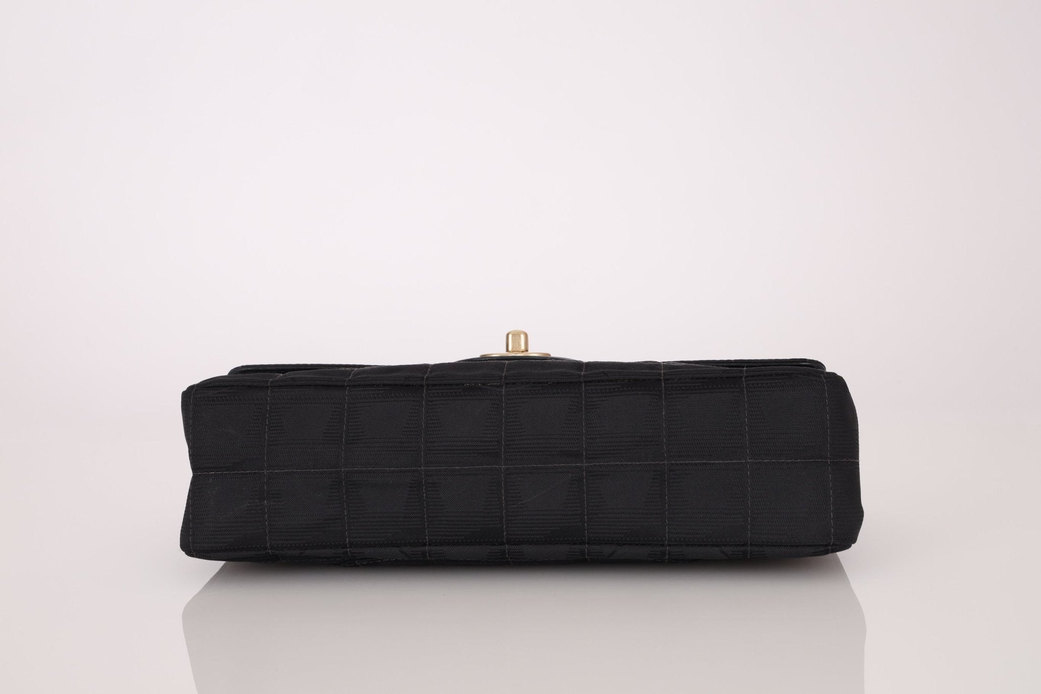 Chanel 2003 Nylon Chocolate Bar Medium Single Flap GHW - FashioNica