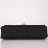 Chanel 2003 Nylon Chocolate Bar Medium Single Flap GHW - FashioNica