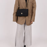 Chanel 2003 Nylon Chocolate Bar Medium Single Flap GHW - FashioNica