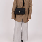 Chanel 2003 Nylon Chocolate Bar Medium Single Flap GHW - FashioNica