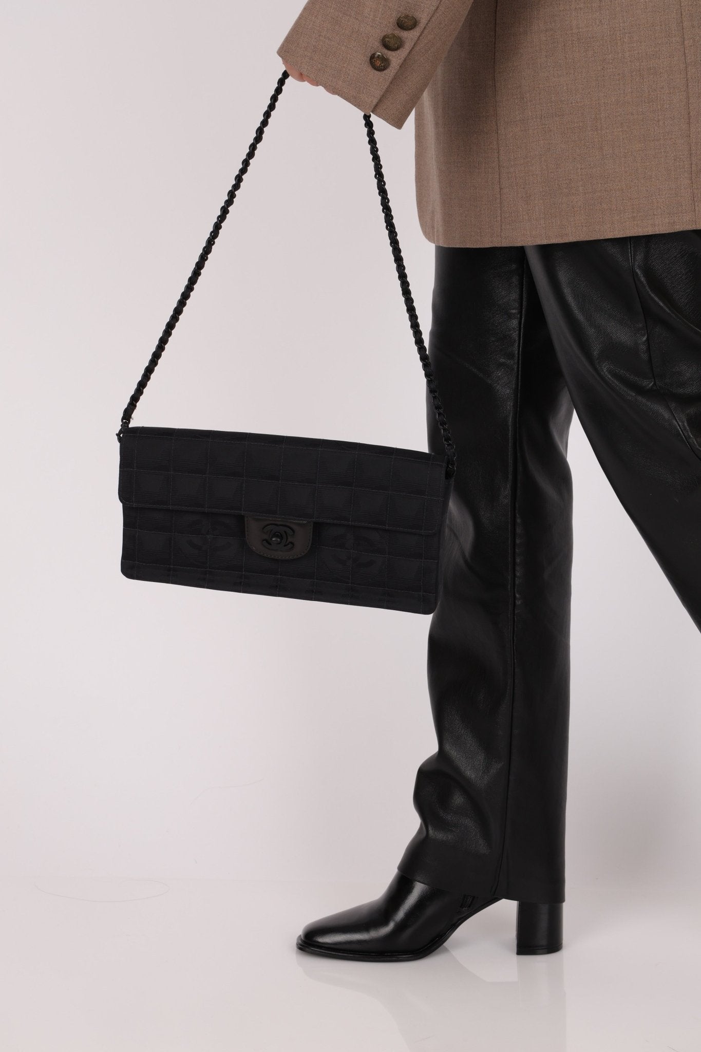 Chanel 2003 Nylon Incognito East West Chocolate Bar Flap - FashioNica