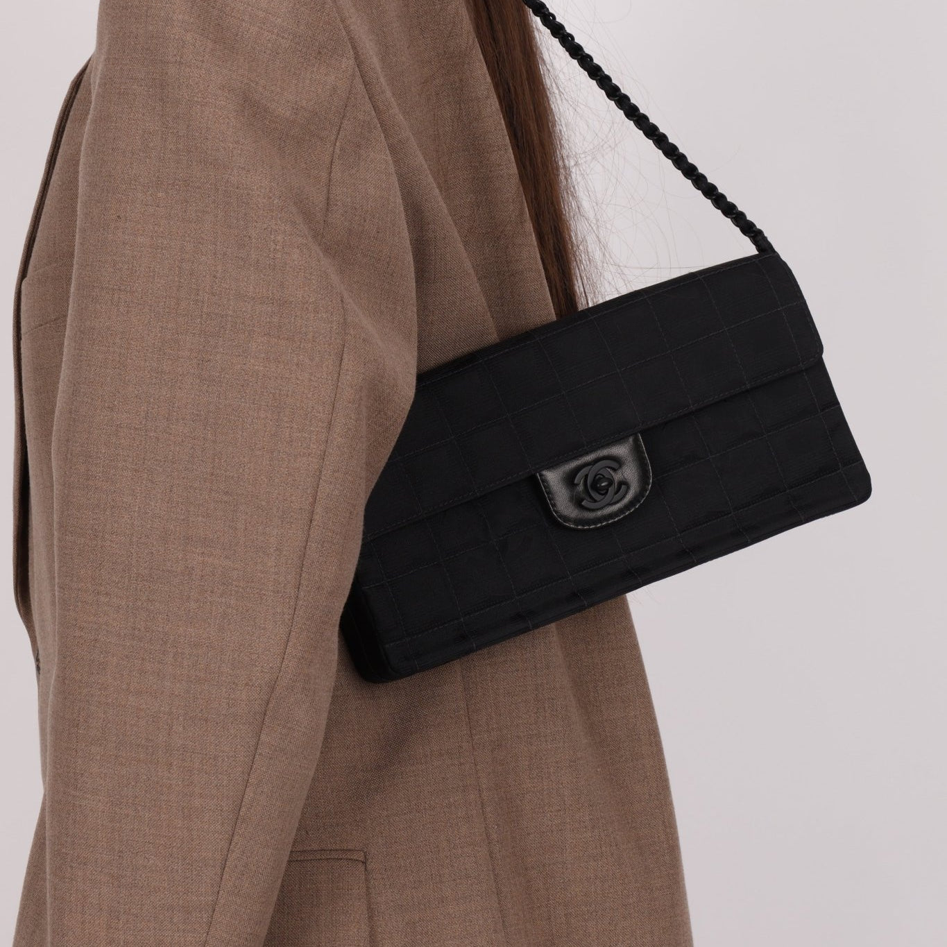 Chanel 2003 Nylon Incognito East West Chocolate Bar Flap - FashioNica